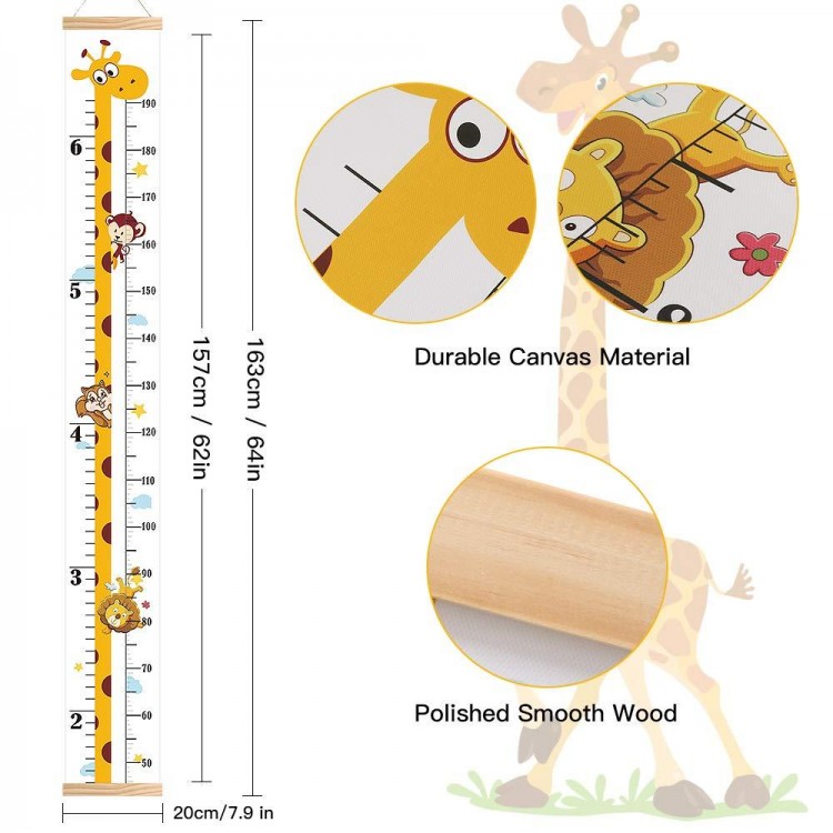 Baby Growth Height Chart,Hanging Ruler Wall Decals For Kids Boys Girls