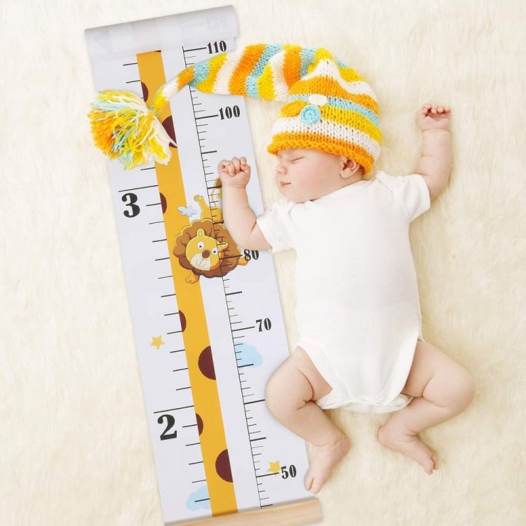 Baby Growth Height Chart,Hanging Ruler Wall Decals For Kids Boys Girls