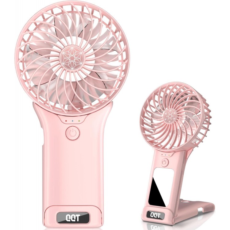 Mini Handheld Fan,4 Speed Adjustable Portable Battery Operated Fans