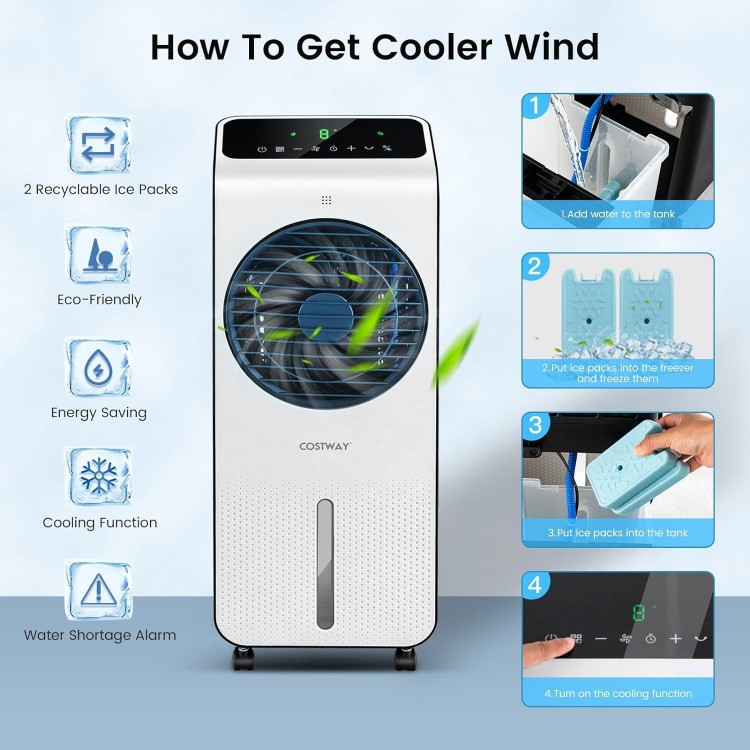 Evaporative Air Cooler, 3-In-1 Portable Air Conditioner & Humidifier
