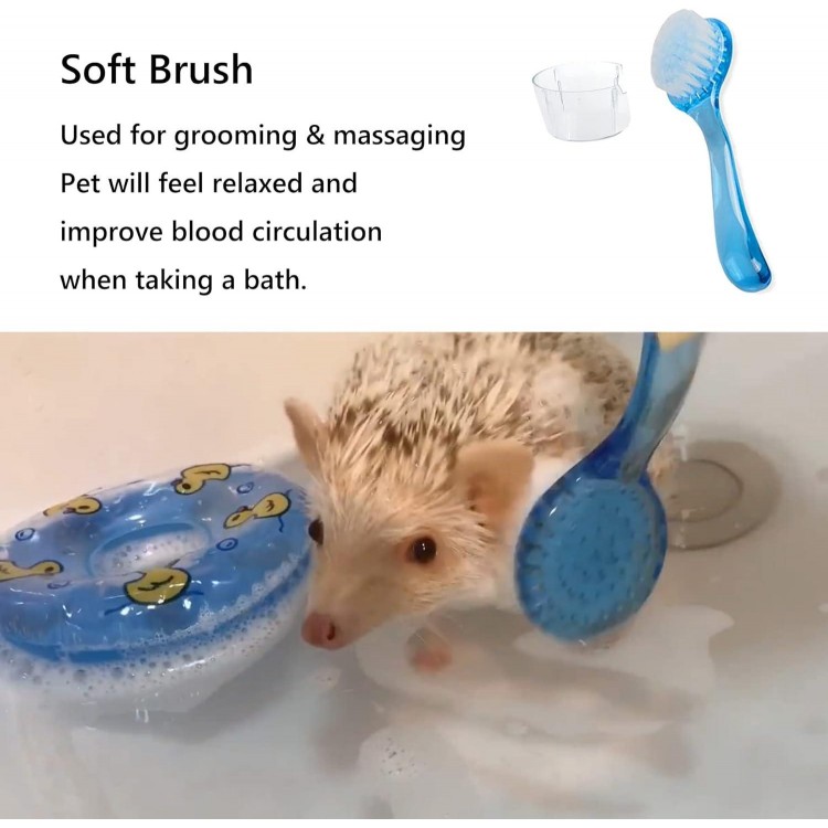 Hedgehog Supplies Hedgehog Bath Kit,Hedgehog Nail Clippers,Bathing Brush