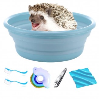 Hedgehog Bath Supplies Kit, Bathtub and Cleaning Brush