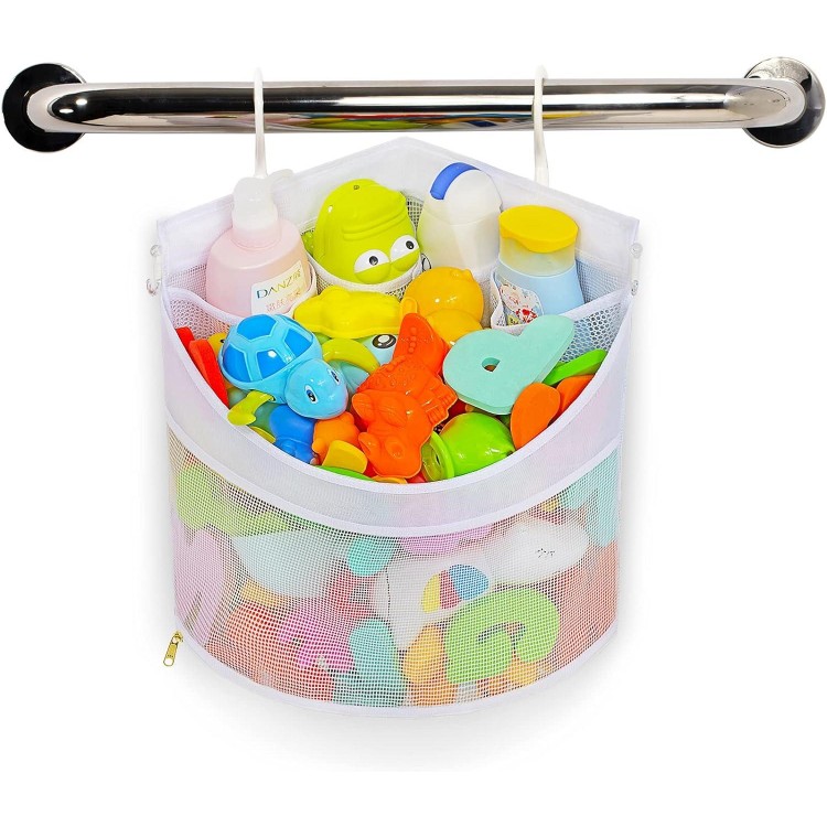 Baby Bath Toy Organizer, Quick Drying And Mould Proof, Corner Hang