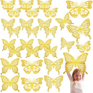24 Pcs Large Butterfly Party Decoration Set 2 Sizes 3 Styles Large
