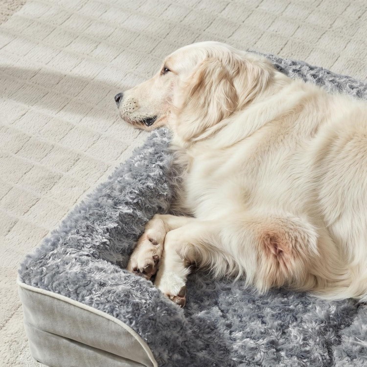 Orthopedic Dog Bed for Large Dogs, Washable Large Dog Bed with Bolster