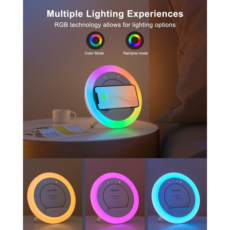 Bluetooth Speaker With Lights,Wireless Charging Speaker,Best Birthday