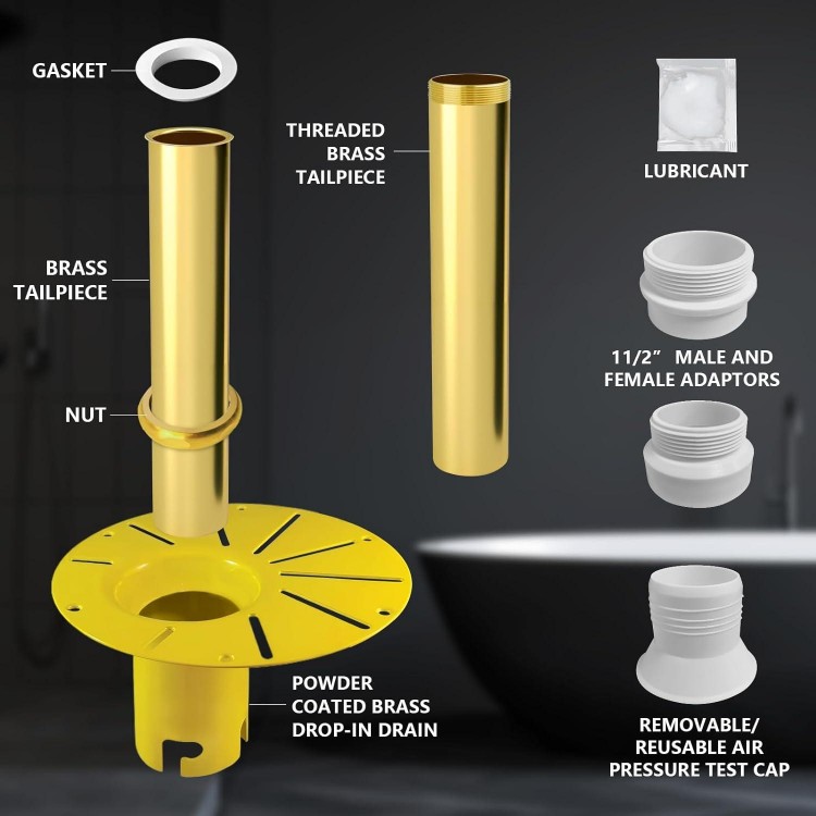 Freestanding Tub Drain Rough-In Kit For Free Standing Bathtub