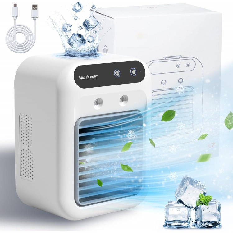 Portable Air Conditioners, 25W Rechargeable Mini Air Conditioner