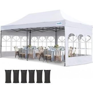 10x20 Pop up Canopy with Sidewalls, Heavy Duty Enclosed Instant Canopy Tents