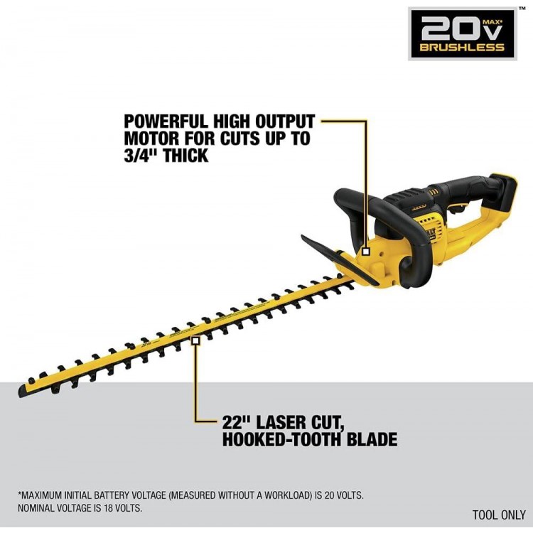 20V* MAX Cordless Hedge Trimmer, 22 Inches, Tool Only