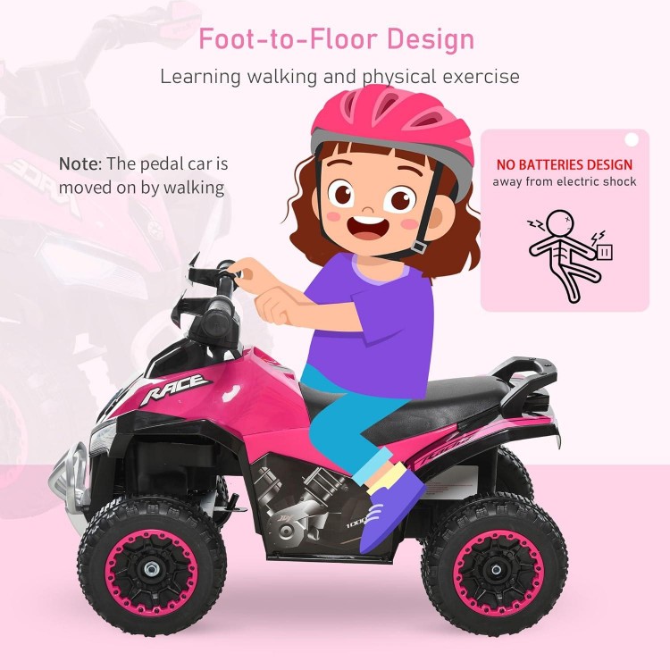 NO Power Kids Ride On Push Car, Ride Racer, Pink