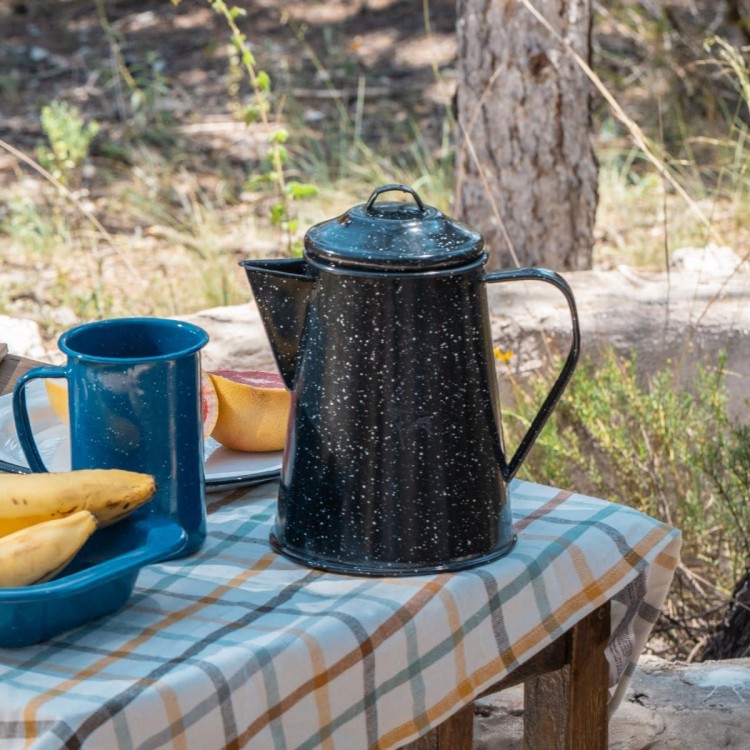 Granite Ware 3 Qt Coffee Boiler. Enameled Steel 12 cups capacity