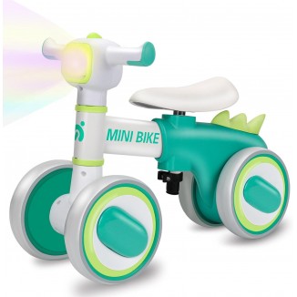 Baby Balance Bike, 4 Wheels Walking Learning Bicycle with Colorful Light