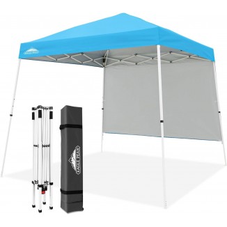 10x10 Pop Up Canopy Tent With Wall Panel,Portable Slant Leg Instant Sun Shelter
