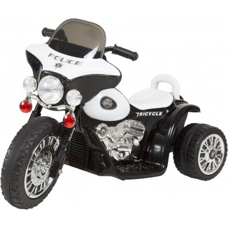 Kids Motorcycle Ride On Toy(White and Black)