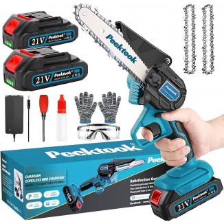 Mini Chainsaw Cordless 6Inch,Chain Saw Electric Chainsaw Battery Chainsaw