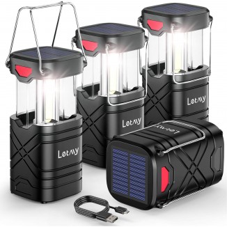 4 Pack Camping Lantern, Rechargeable LED Lanterns