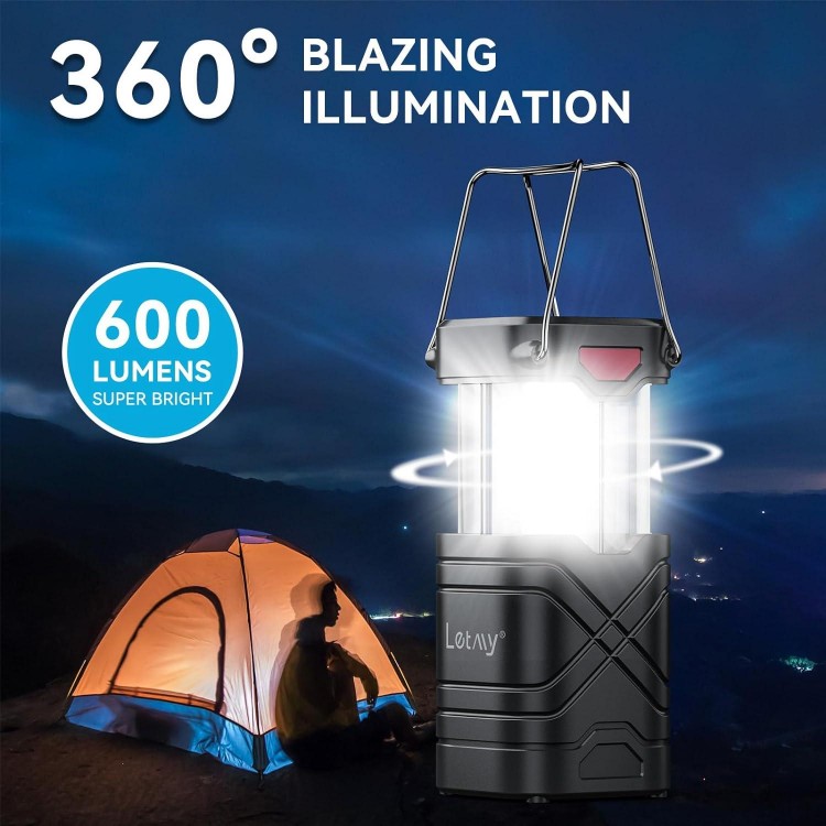 4 Pack Camping Lantern, Rechargeable LED Lanterns