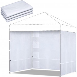 3 Pcs Sidewall for 10x10 Canopy Frame Sunshade Sidewall with Storage Net Bag