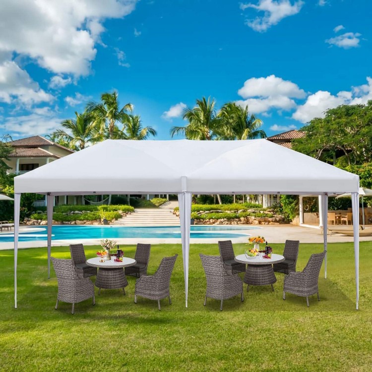 10 x20 Pop Up Canopy with Sturdy Frame,Folding Patio Canopies Height Adjustable