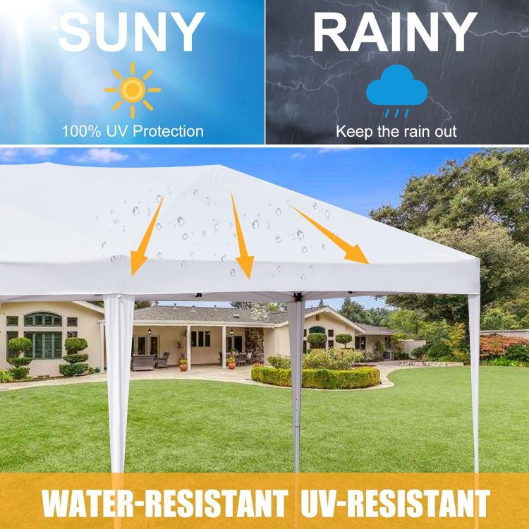 10 x20 Pop Up Canopy with Sturdy Frame,Folding Patio Canopies Height Adjustable