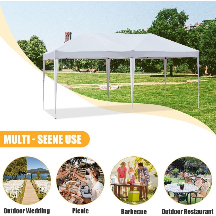 10 x20 Pop Up Canopy with Sturdy Frame,Folding Patio Canopies Height Adjustable