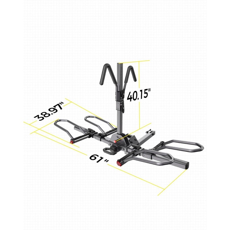 2-Bike Hitch Mount Rack, Easy to Install