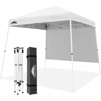 Pop Up Canopy Tent With Wall Panel, Portable Slant Leg Instant Sun Shelter