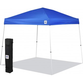 Instant Pop Up Outdoor Canopy 10' X 10', Roller Bag And 4 Piece Spike Set