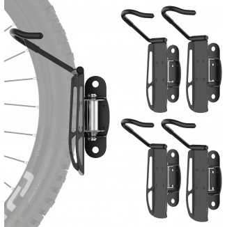 Swivel Bike Rack Wall Mounted Bike Storage Indoor Bike Wall Hanger, 4 Pack