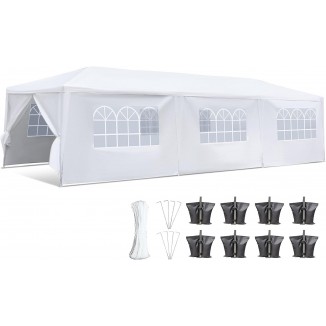Party Commercial Instant Shelter with 4 Walls-Waterproof Tent with 8 Sand Bags
