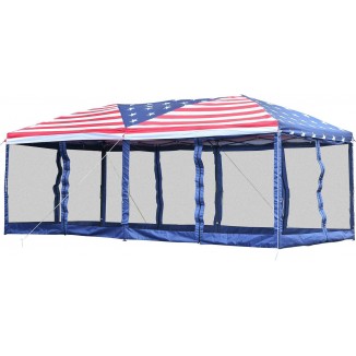 10' X 20' Pop Up Canopy Tent With Netting, Heavy Duty Large Party Tent