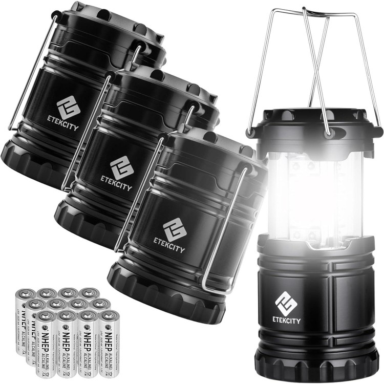 Lantern Camping, Flashlight for Power Outages, Black