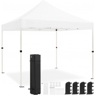 10x10 Pop Up Commercial Canopy Tent, 500D Instant Waterproof Adjustable Canopy