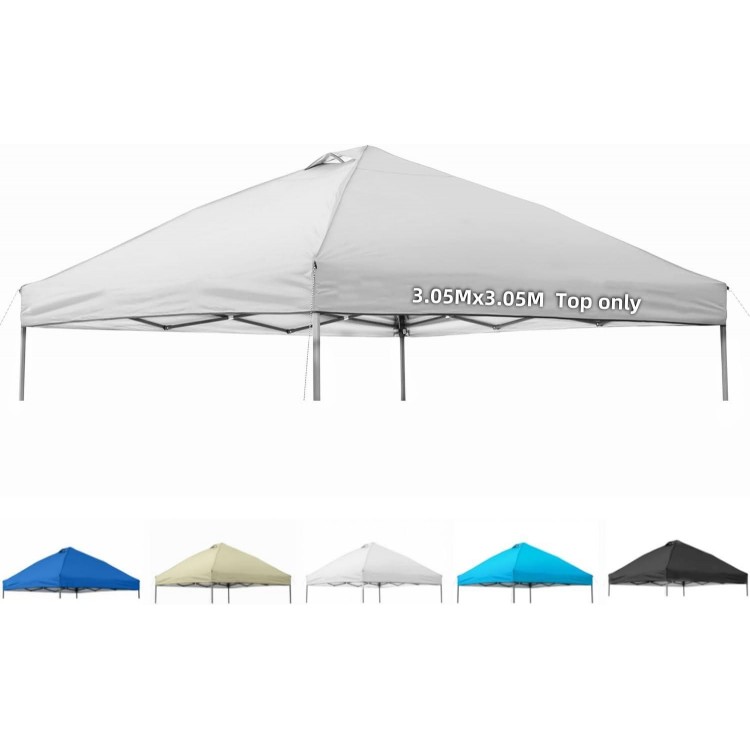 10x10 Canopy Replacement Top Cover,Pop Up Canopy Tent Top with Air Vent Ropes