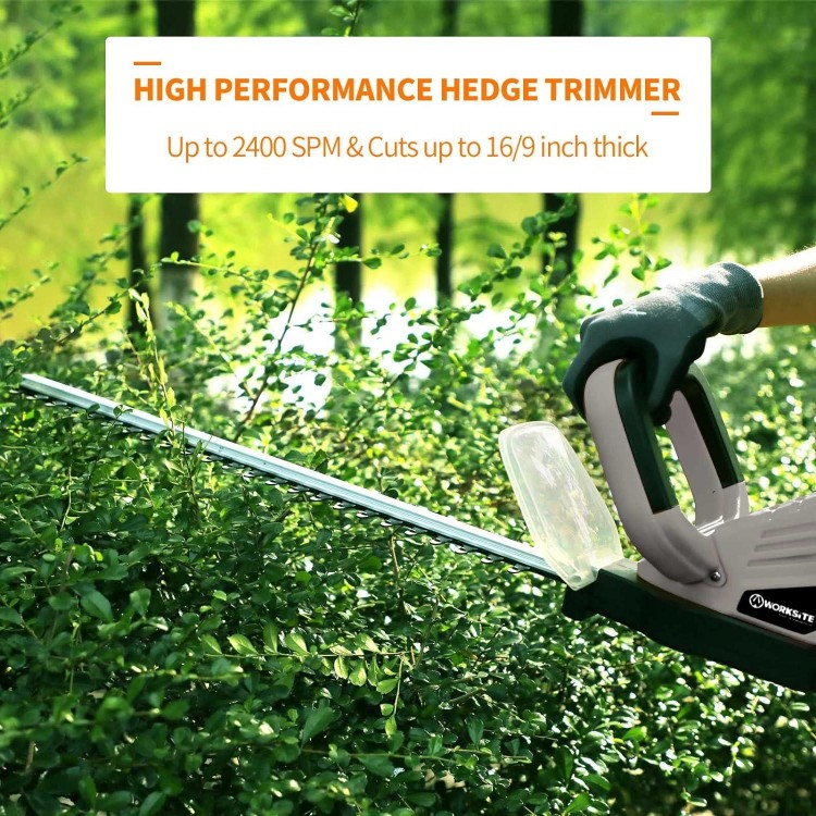 20V Hedge Trimmer Cordless,Lightweight Bush Trimmer With Dual Steel Blade