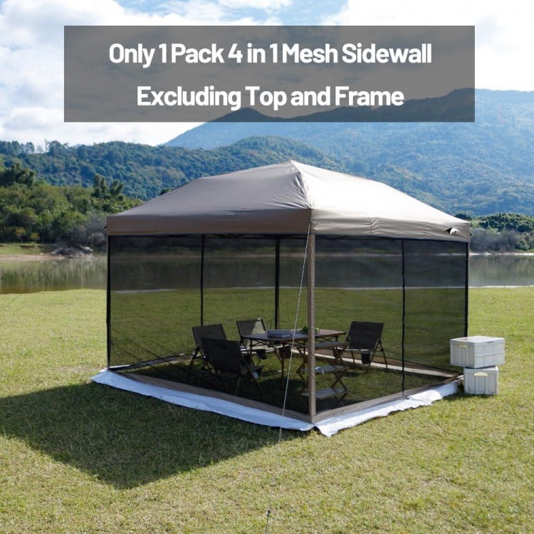 10x10 Mosquito Netting for Canopy, Pop up Tent Mesh Screen Side Walls