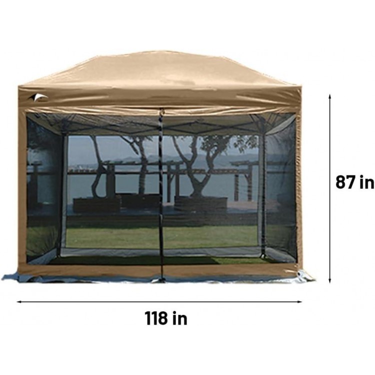 10x10 Mosquito Netting for Canopy, Pop up Tent Mesh Screen Side Walls