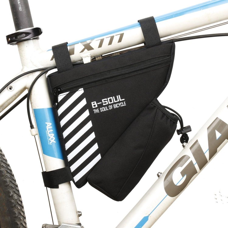 Bike Bag with Water Bottle Holder - Black