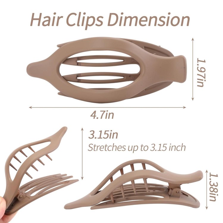 Curved Claw Clips for Women Girls,for Thick Thin Hair, Strong Hold