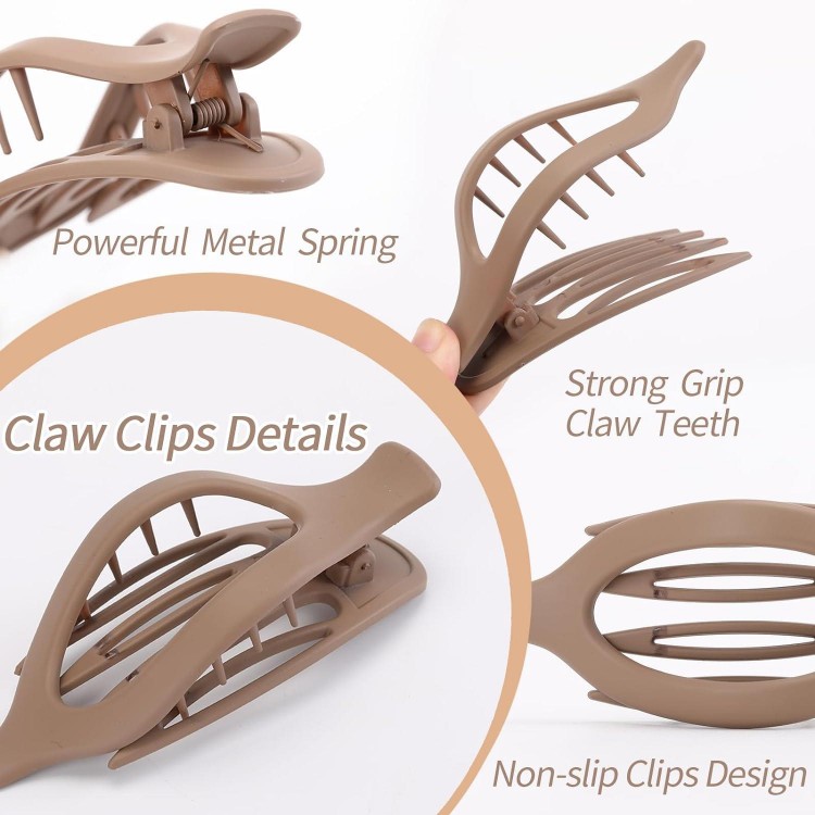 Curved Claw Clips for Women Girls,for Thick Thin Hair, Strong Hold