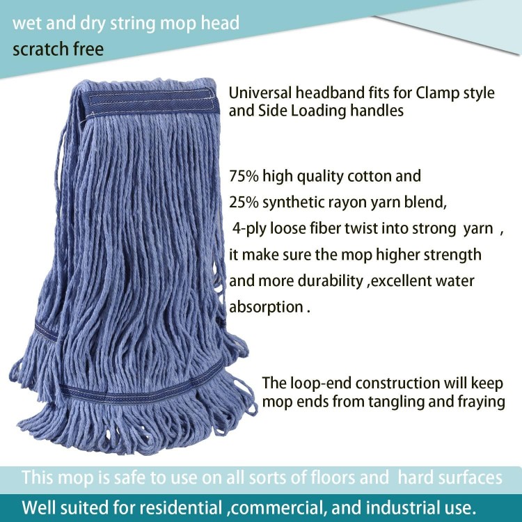 Loop-end String Wet Mop ,Heavy Duty Cotton Mop