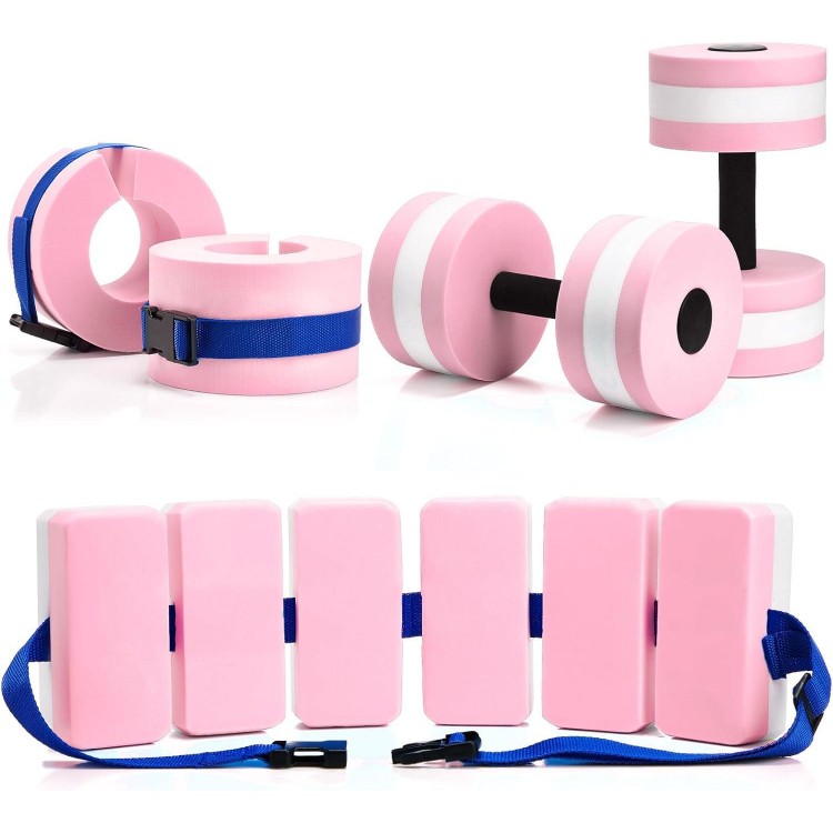 Aquatic Exercise Set Including 2 Ankle Swimming Weights 2 Lightweight Aquatic