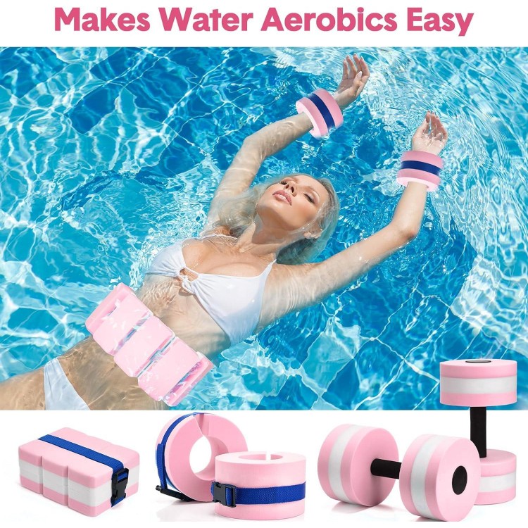 Aquatic Exercise Set Including 2 Ankle Swimming Weights 2 Lightweight Aquatic