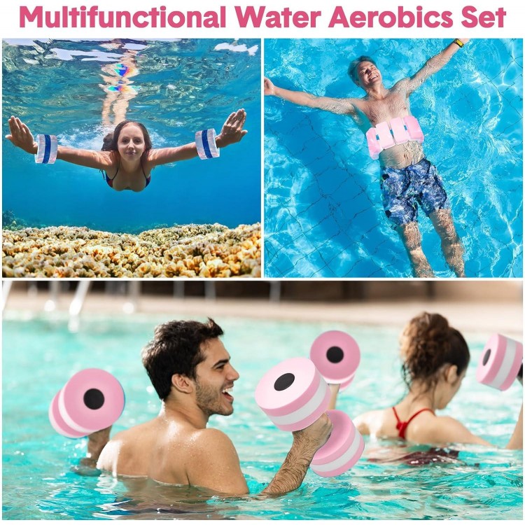 Aquatic Exercise Set Including 2 Ankle Swimming Weights 2 Lightweight Aquatic