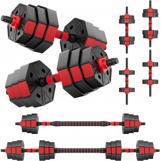 Adjustable Weights Dumbbells Set of 2 Weight Set for 3 In 1 Used as Barbell