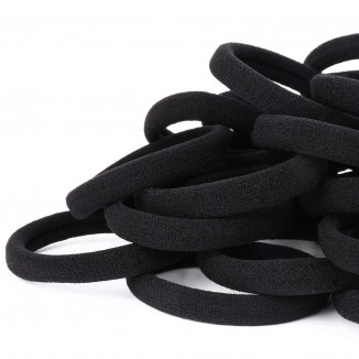 50PCS Black Hair Ties for Women