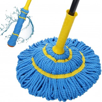 Self-Wringing Twist Mops for Floor Cleaning
