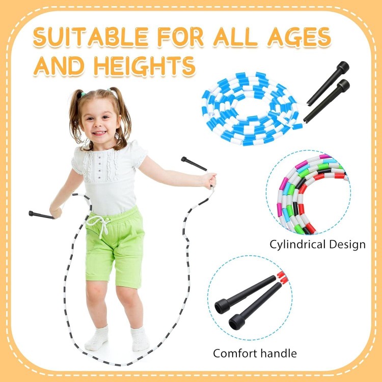 20 Pcs Double Dutch Jump Rope, Long Jump Rope Kids for Double Dutch