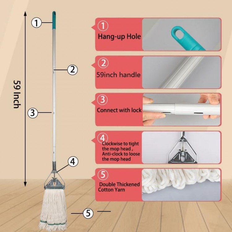 Loop-End String Mop, Heavy Duty Commercial Industrial Mop